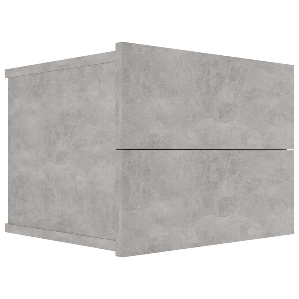 Vidaxl Nočný stolík, betónovo sivý 40x30x30 cm, drevotrieska